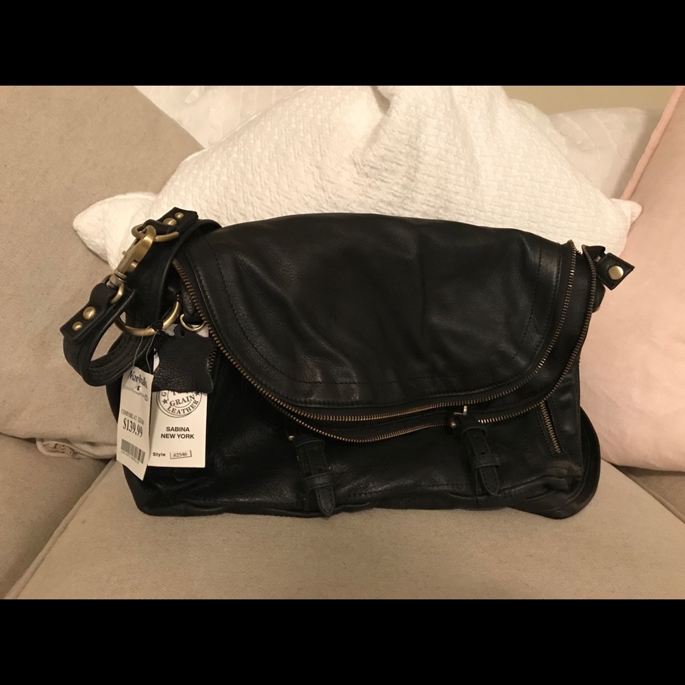 Genuine leather hand bag